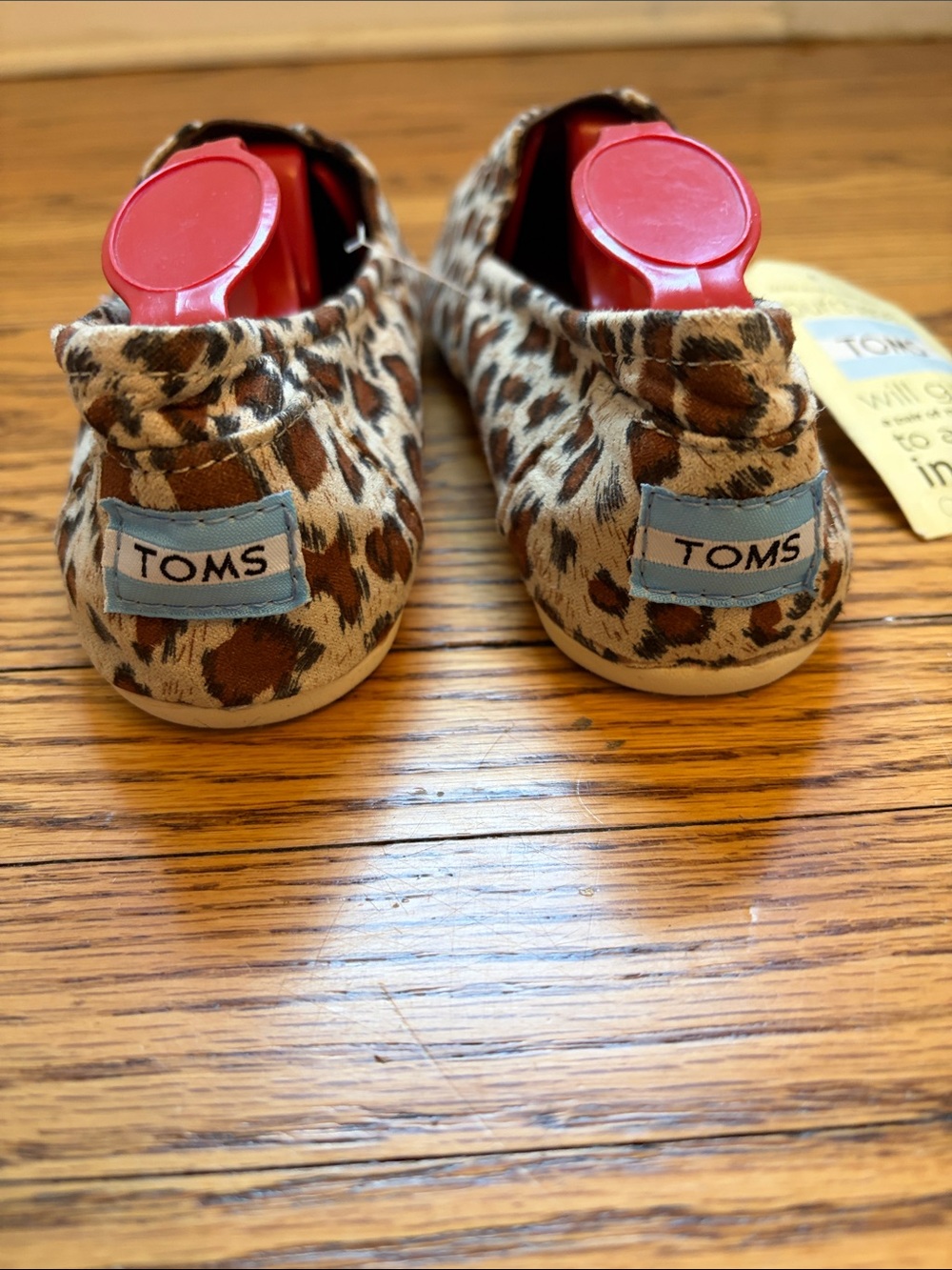 NWT Toms Size 37 Leopard Print Slip-On Flats - Brown & Black - Picture 4 of 6